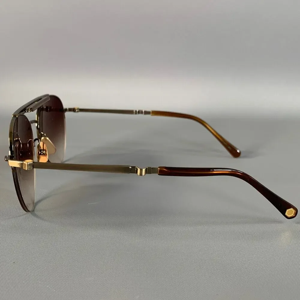 MR LEIGHT Brown Gold Sunglasses & Eyewear